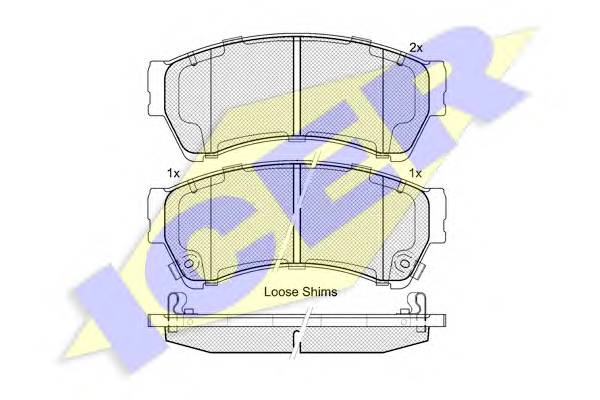 ICER 181868 Комплект тормозных колодок,