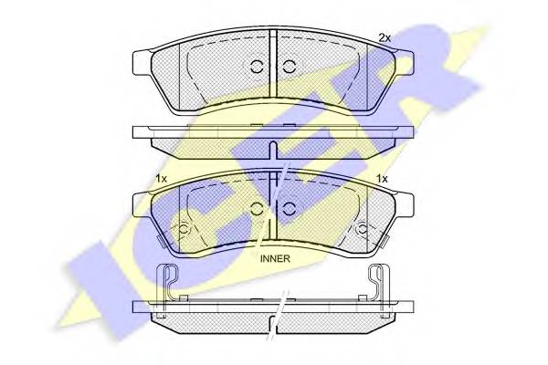 ICER 181930 Комплект тормозных колодок,