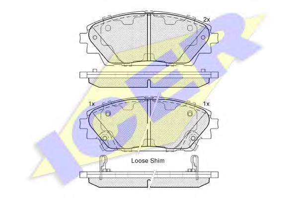 ICER 182171 Комплект тормозных колодок,