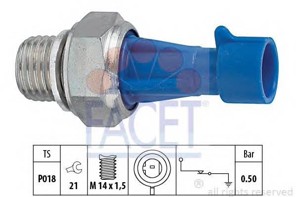 FACET 7.0143 Датчик тиску масла