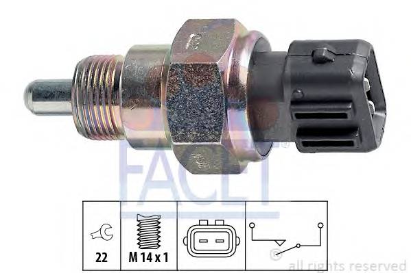 FACET 7.6216 Вимикач, фара заднього