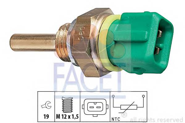 FACET 7.3148 Датчик, температура масла;