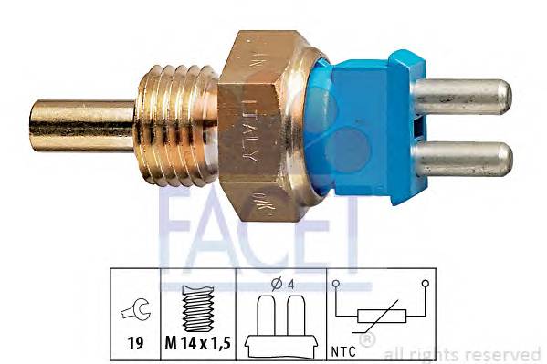 FACET 7.3139 Датчик, температура масла;