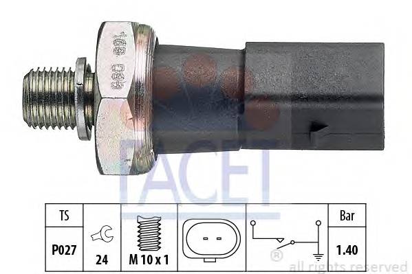 FACET 7.0168 Датчик тиску масла