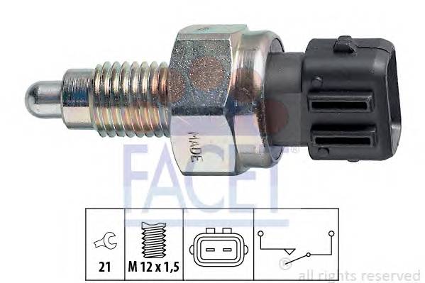 FACET 7.6125 Выключатель, фара заднего