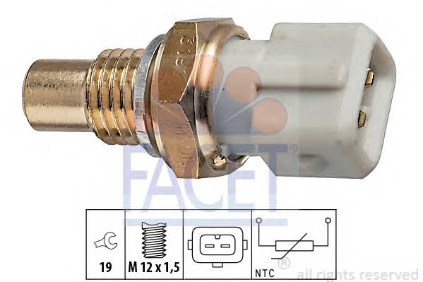 FACET 7.3191 Датчик, температура масла;