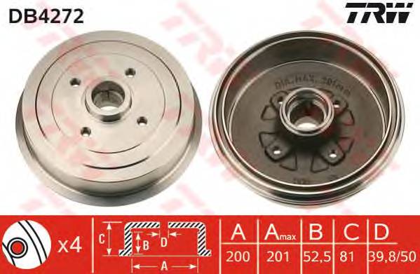 TRW DB4272 Тормозной барабан