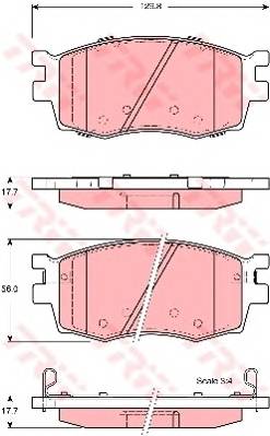 TRW GDB3420 Комплект гальмівних колодок,