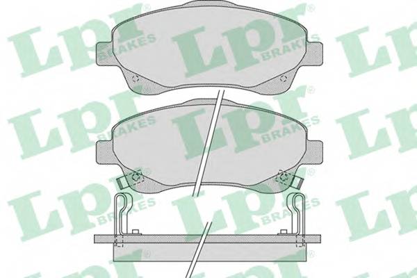 LPR 05P1114 Комплект тормозных колодок,