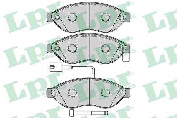 LPR 05P1287 Комплект тормозных колодок,