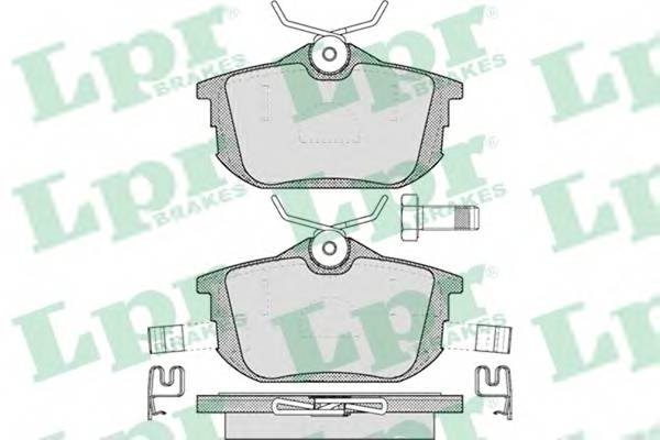 LPR 05P621 Комплект тормозных колодок,
