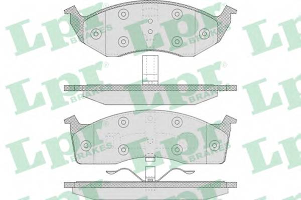 LPR 05P629 Комплект тормозных колодок,