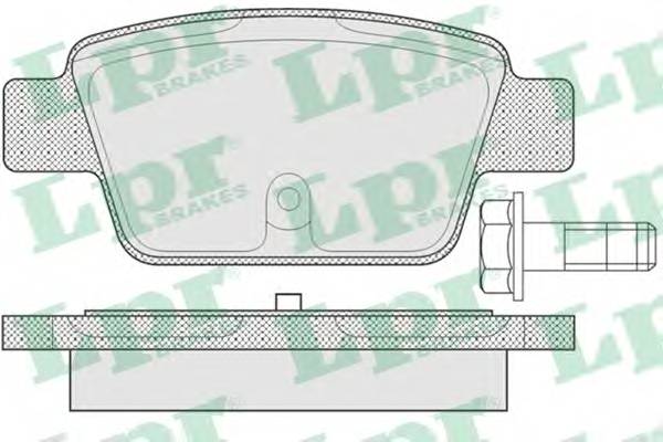 LPR 05P780 Комплект тормозных колодок,