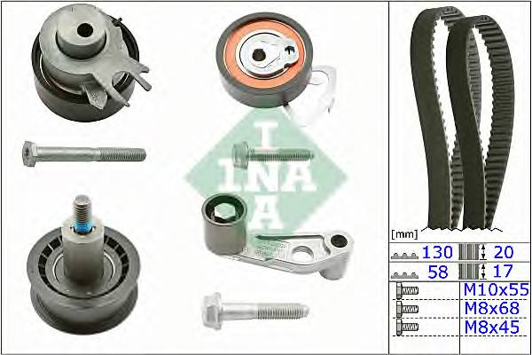 INA 530 0360 10 Комплект ременя ГРМ