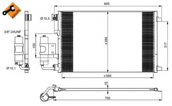 NRF 350042 Конденсатор, кондиционер