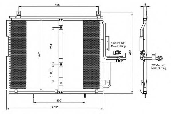 NRF 35244 Конденсатор, кондиционер