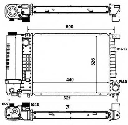 NRF 53426 Радиатор, охлаждение двигателя