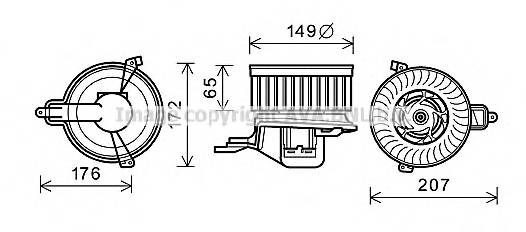 AVA QUALITY COOLING CN8511 Электродвигатель, вентиляция салона