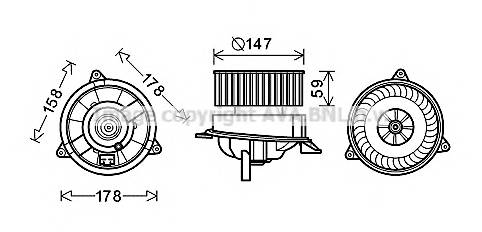 AVA QUALITY COOLING FD8495 Електродвигун, вентиляція салону