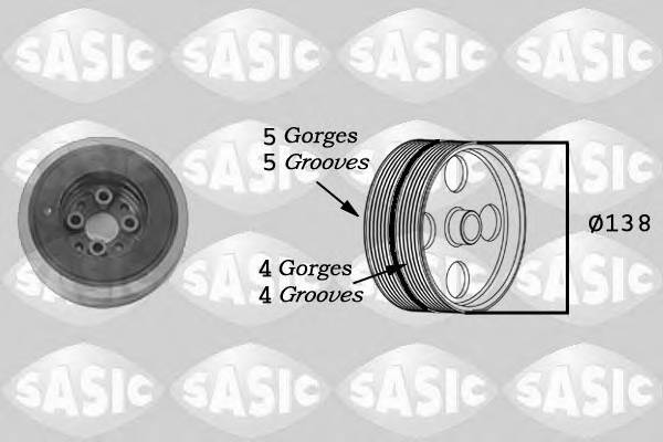 SASIC 2156004 Ременный шкив, коленчатый