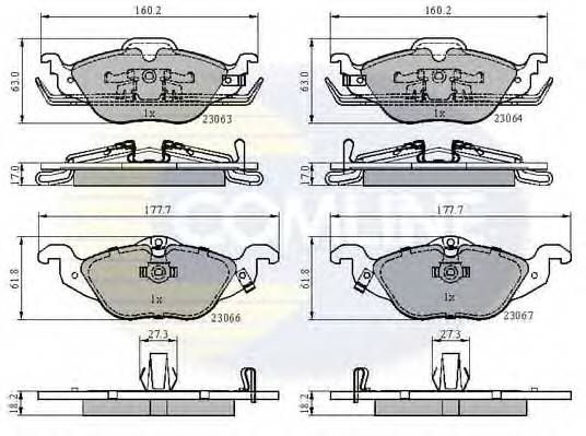 COMLINE CBP3584 Комплект тормозных колодок,