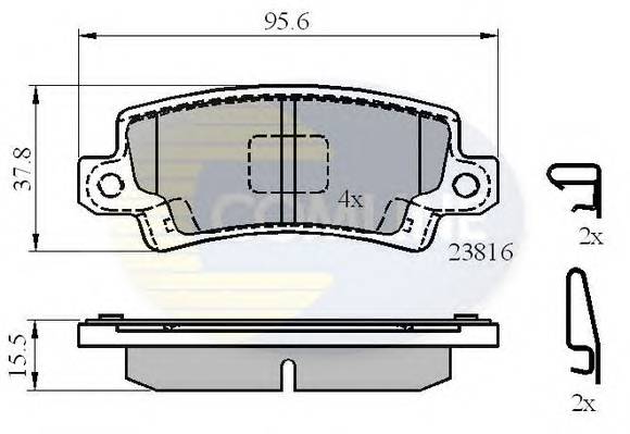 COMLINE CBP3942 Комплект тормозных колодок,