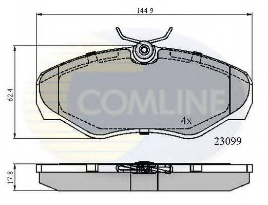 COMLINE CBP01127 Комплект гальмівних колодок,