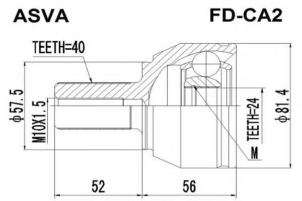 ASVA FDCA2 ØÐÓÑ ÍÀÐÓÆÍÛÉ 24x57.5x40