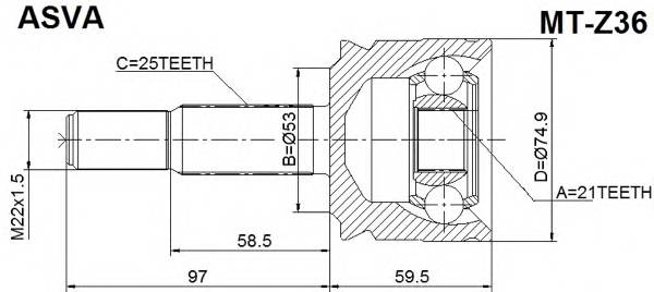 ASVA MTZ36 ØÐÓÑ ÍÀÐÓÆÍÛÉ 21x53x25