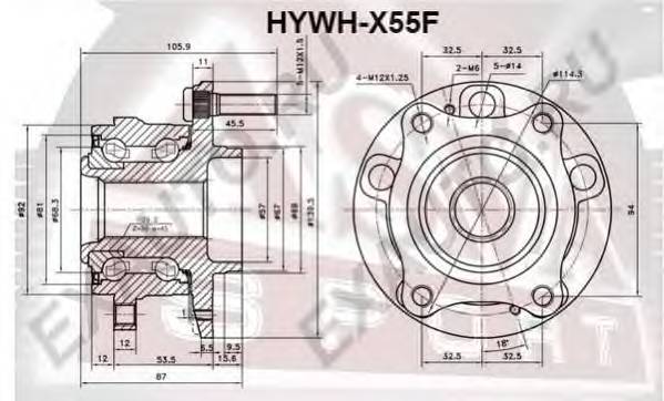 ASVA HYWHX55F ÑÒÓÏÈÖÀ ÏÅÐÅÄÍßß (IX55/SORENTO