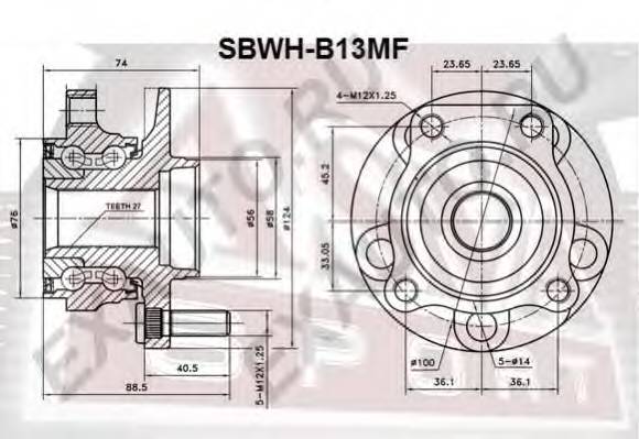 ASVA SBWHB13MF ÑÒÓÏÈÖÀ ÏÅÐÅÄÍßß Ñ