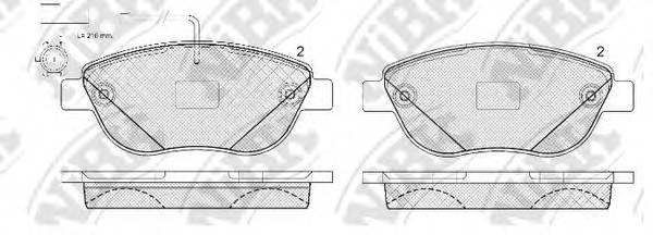 NiBK PN0187W Колодки гальмівні дискові