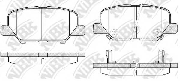 NiBK PN25003 Колодки тормозные