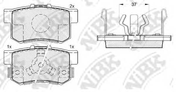 NiBK PN8807 Колодки тормозные