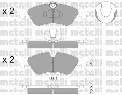 METELLI 22-0311-1 Комплект тормозных колодок,