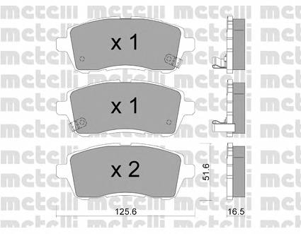 METELLI 22-0793-1 Комплект гальмівних колодок,