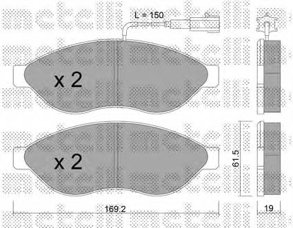 METELLI 22-0708-1 Комплект тормозных колодок,