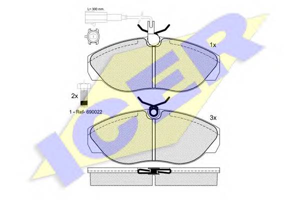 ICER 141053-203 Комплект тормозных колодок,