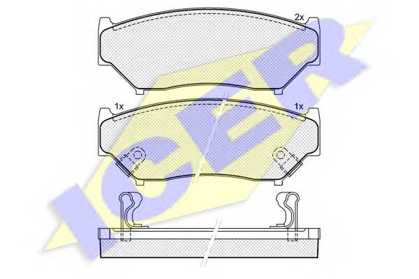 ICER 141096 Комплект тормозных колодок,
