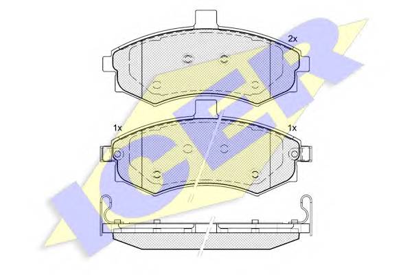 ICER 181643 Комплект тормозных колодок,