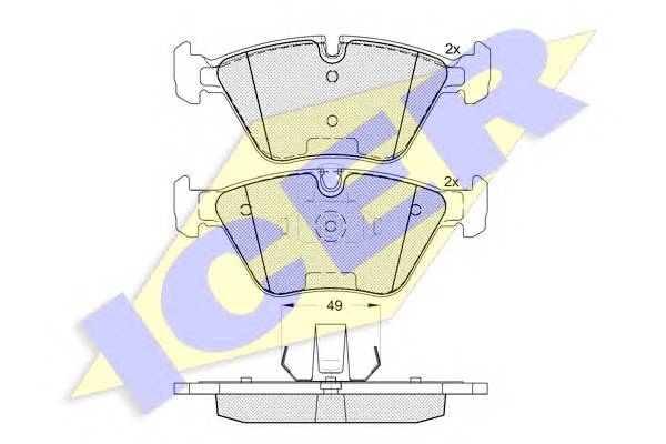 ICER 181686 Комплект тормозных колодок,