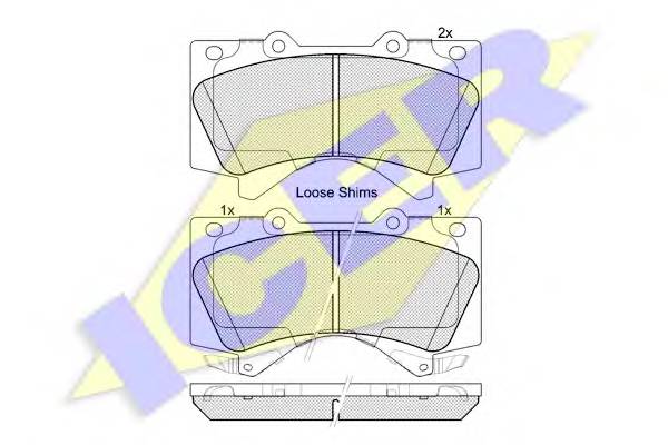 ICER 181874 Комплект тормозных колодок,