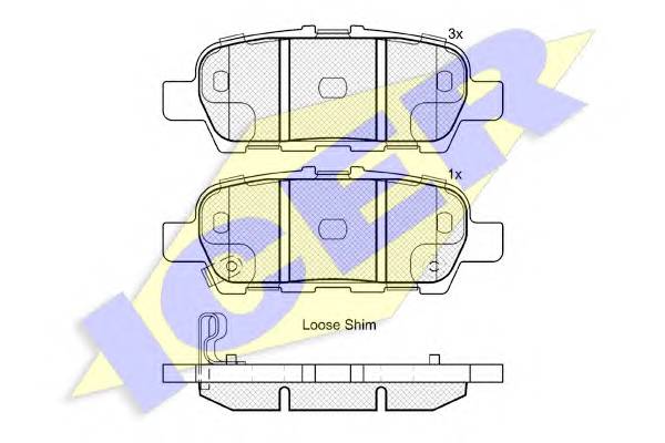 ICER 181901 Комплект тормозных колодок,