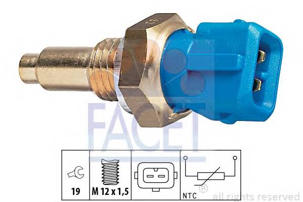 FACET 7.3143 Датчик, температура олії;