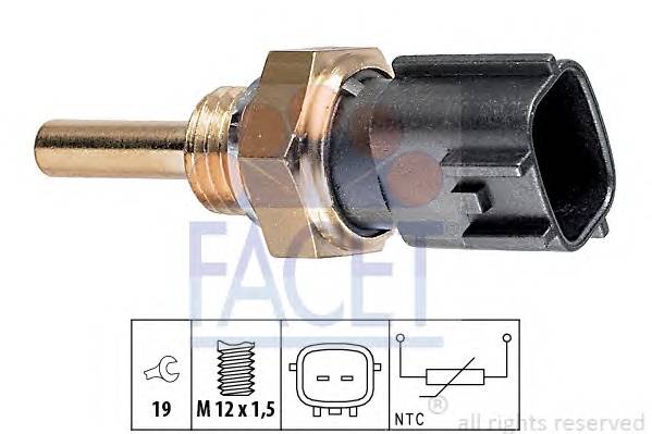 FACET 7.3225 Датчик, температура масла;