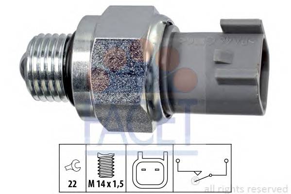 FACET 7.6272 Выключатель, фара заднего