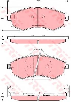 TRW GDB3283 Комплект тормозных колодок,