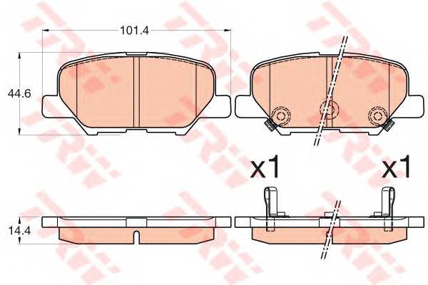 TRW GDB3583 Комплект гальмівних колодок,