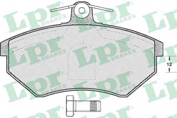 LPR 05P613 Комплект тормозных колодок,