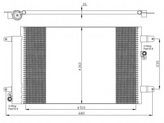 NRF 35403 Конденсатор, кондиционер